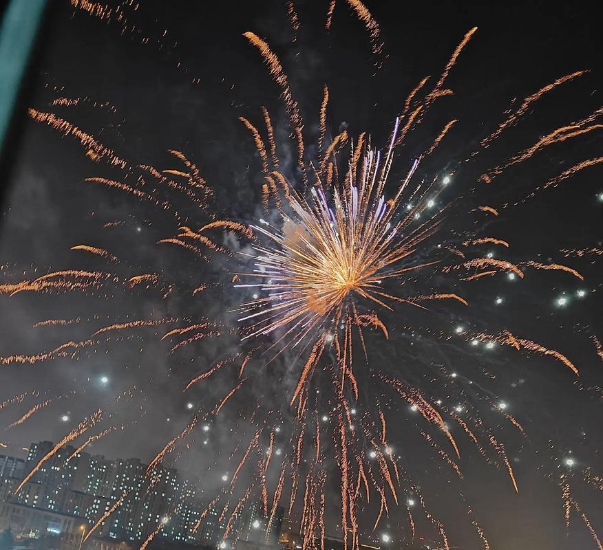 烟花绽放夜空，高清美图带你感受窗外烟花之美